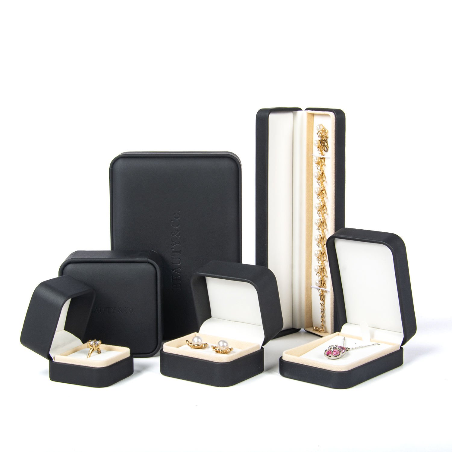 Custom Ring Necklace Bracelet Earring Jewellery Presentation Box For Ladies