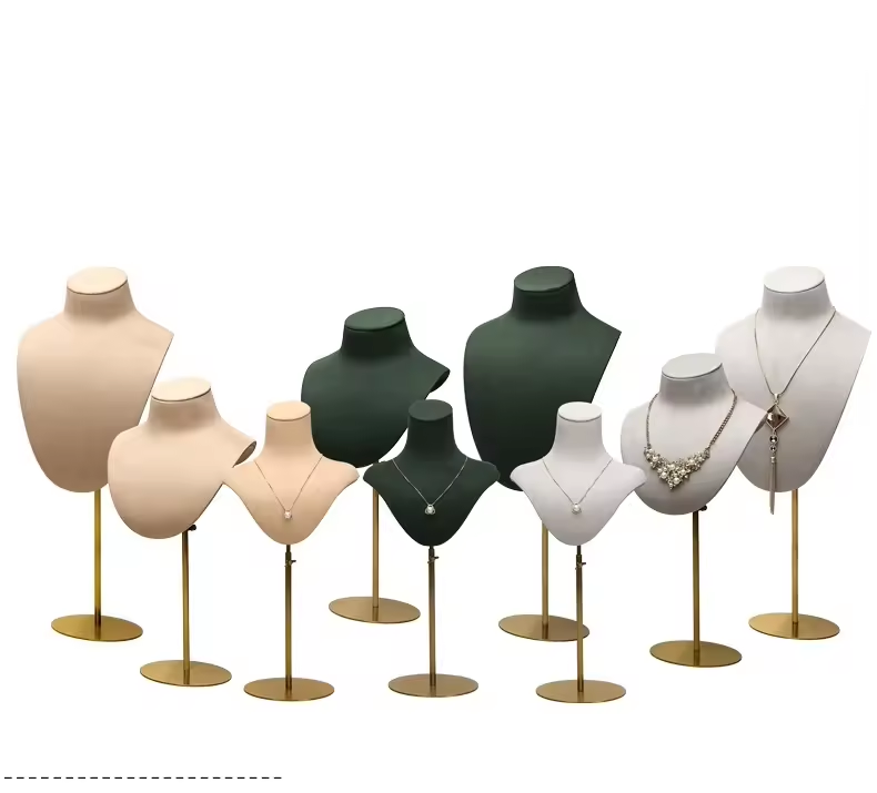 Custom Boutique Necklace Busts Jewelry Display Ideas For Retail