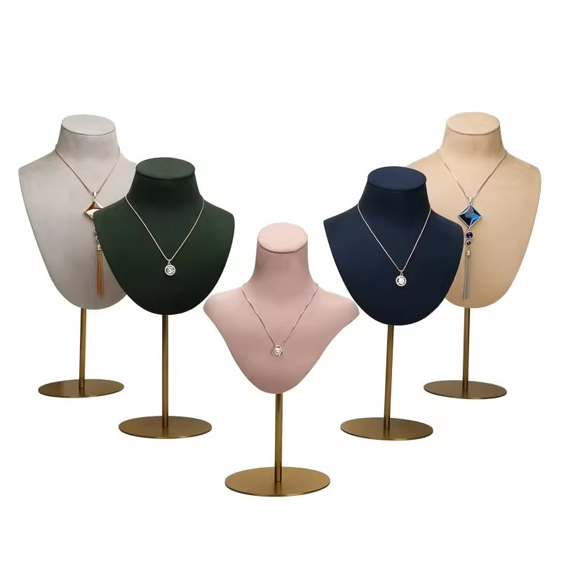 Custom Boutique Necklace Busts Jewelry Display Ideas For Retail