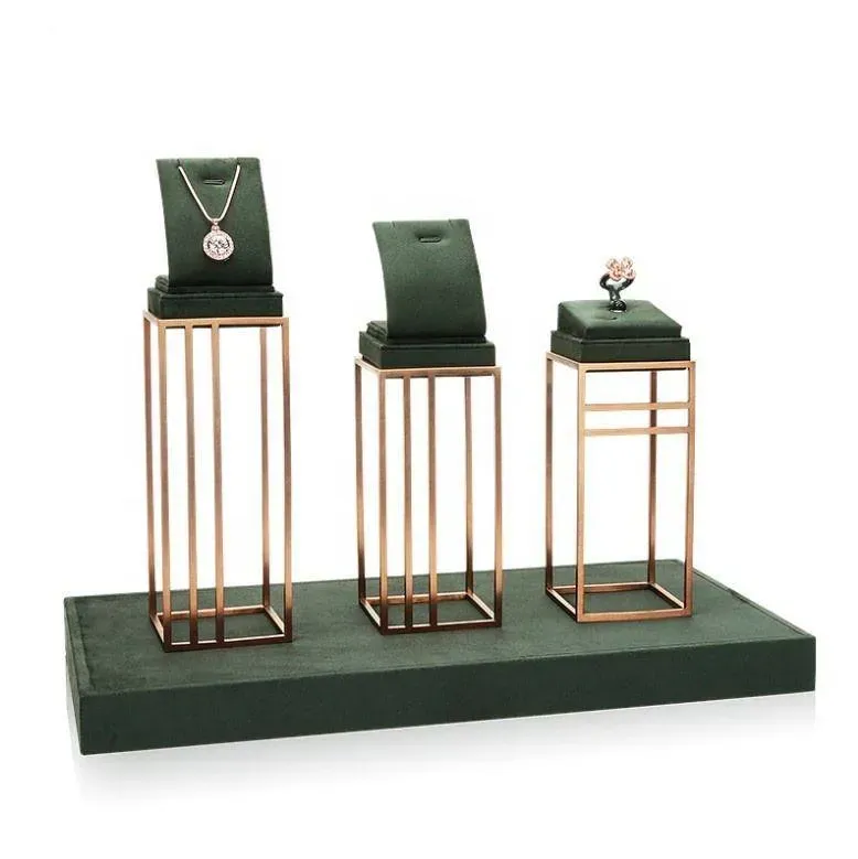 Retail Velvet Jewelry Display Ring Earring Bracelet Necklace Stand