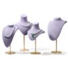 Microfiber Stainless Steel Necklace Jewelry Display For Jewelry Store Microfiber Stainless Steel Necklace Jewelry Display For Jewelry Store