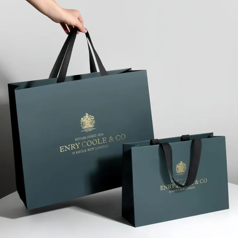 Customized Matte Wrapping Paper Bag With Handles