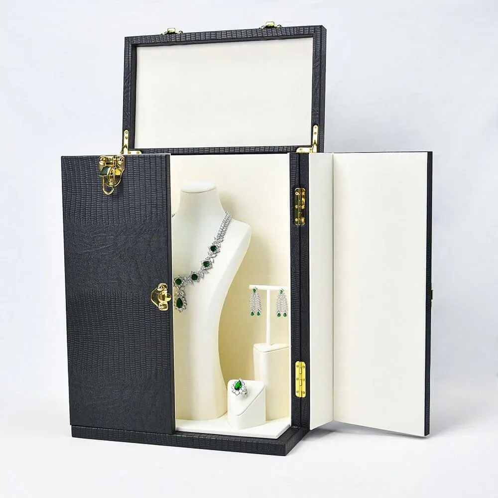 Luxury Countertop Jewelry Display Cases Jewelry Boxes With Locking
