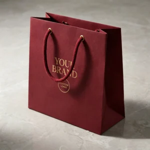 Branded Art Paper Shopping Bags Soft Touch Paper Bags