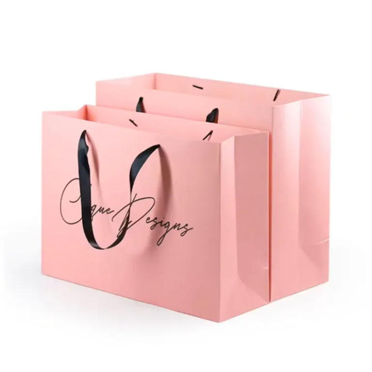 Printed Black Carry Paper Bag With Eye Holes