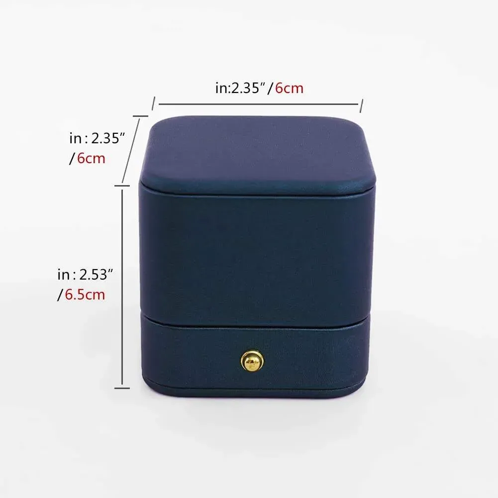 Custom Wedding Ring Men Velvet Lining Jewelry Box