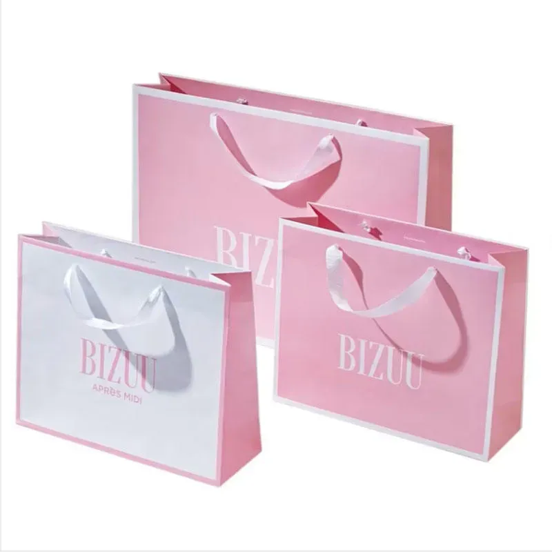Printed Black Carry Paper Bag With Eye Holes
