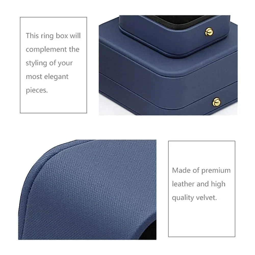 Custom Wedding Ring Men Velvet Lining Jewelry Box