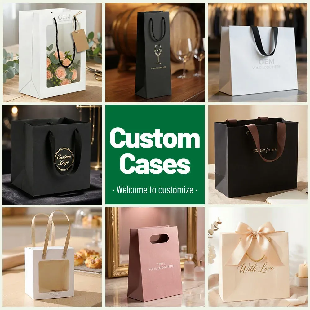 Branded Art Paper Shopping Bags Soft Touch Paper Bags