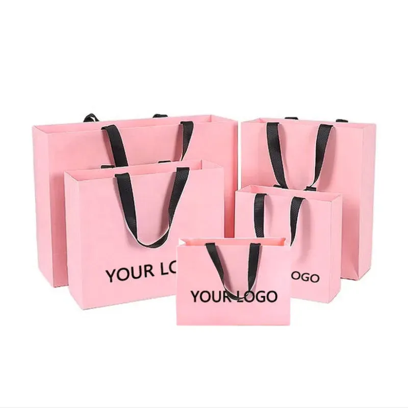 Printed Black Carry Paper Bag With Eye Holes