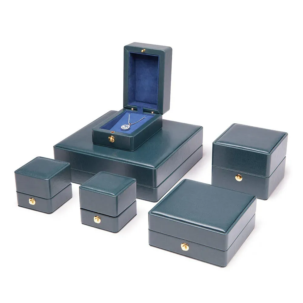 Luxury Diy Leather Jewlery Box Earring Boxes Necklace Gift Box