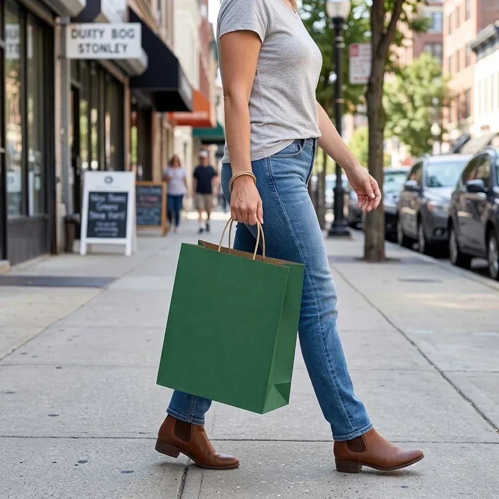 Custom Printing Kraft Paper Bag Gift Shopping Bags