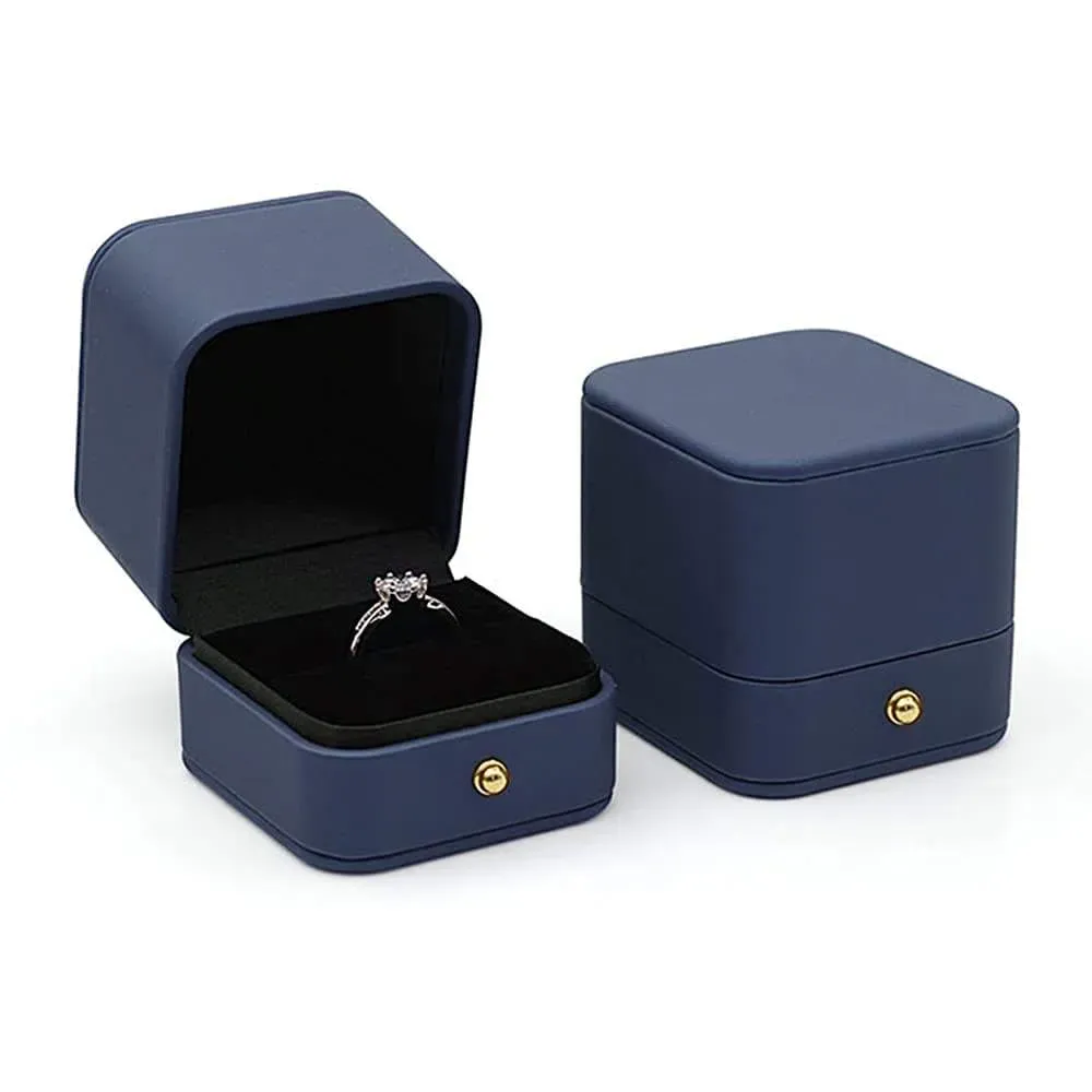 Custom Wedding Ring Men Velvet Lining Jewelry Box