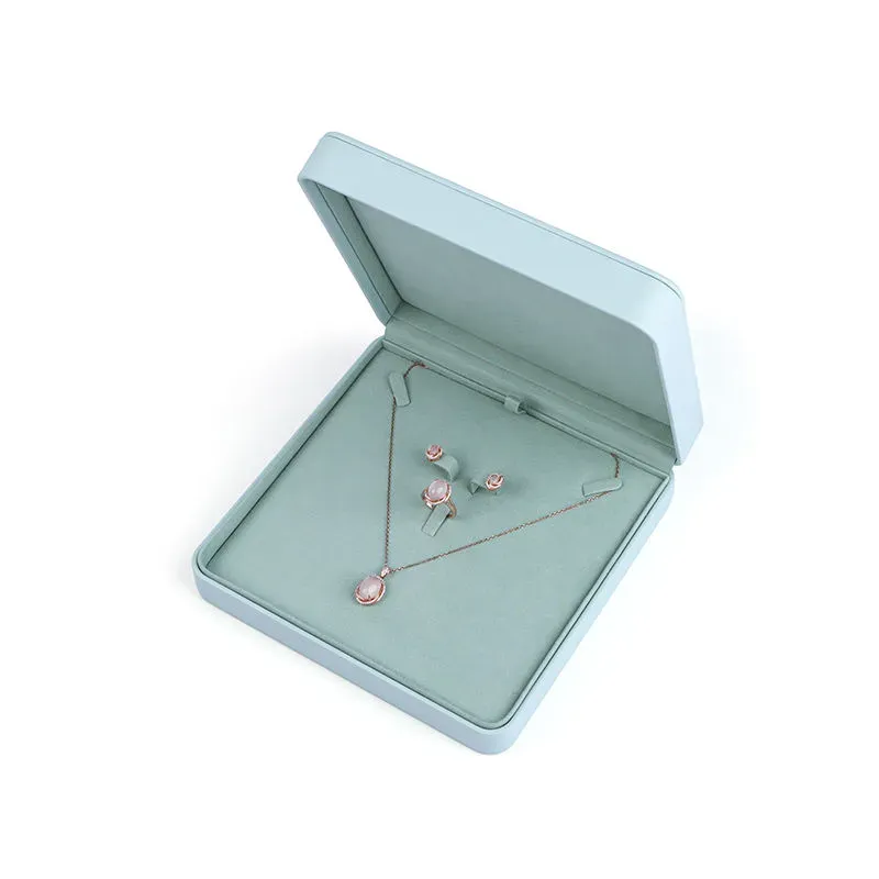 High-End Small Wood Leather Jewlery Box For Earring Necklace Bracelet