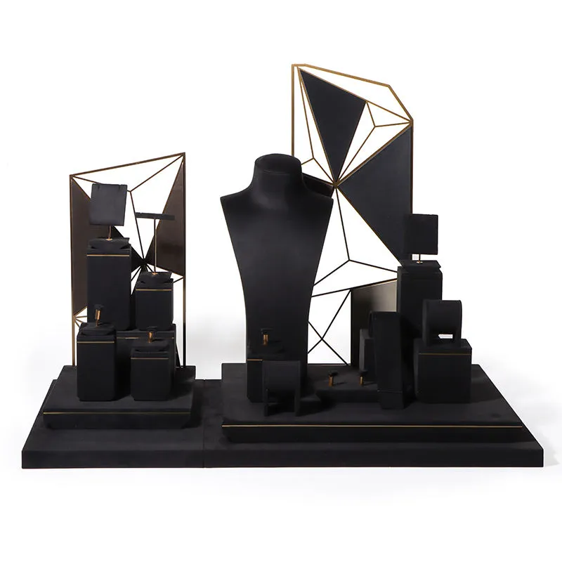 Luxury jewelry necklace display & gemstone display for retail